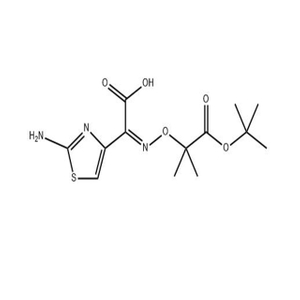 (Z)-2-Amino-alpha-[1-(tert-butoxycarbonyl)]-1-methylethoxyimino-4-thiazolacetic Acid (86299-47-0) C13H19N3O5S