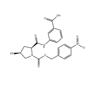 3-[[[(2S,4S)-4-Mercapto-1-(4-nitrobenzyloxy)carbonyl-2-pyrrolidinyl]carbonyl]amino]benzoic Acid (202467-69-4)
